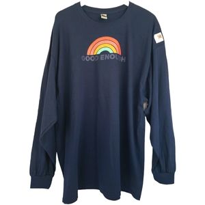 Gildan Heavy Cotton Long Sleeve T-Shirt Size 3X "Good Enough" Rainbow NWT